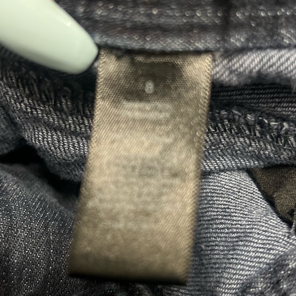 Express Raw Edge High Waisted Denim Mini Skirt - Picture 4 of 5